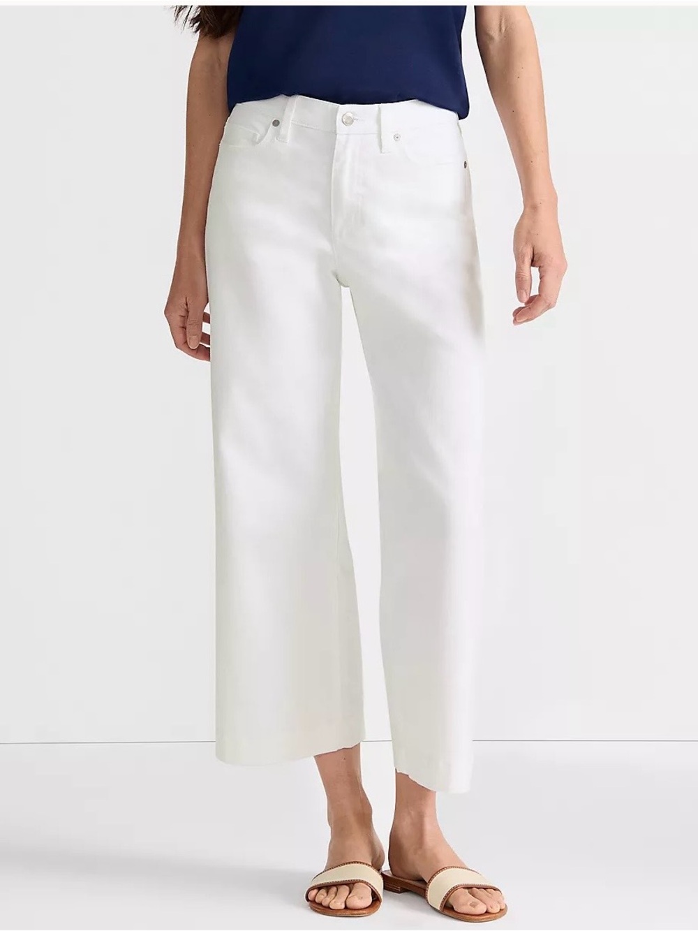 Lans’ End White Wide Leg Denim Size 16 New With Tag